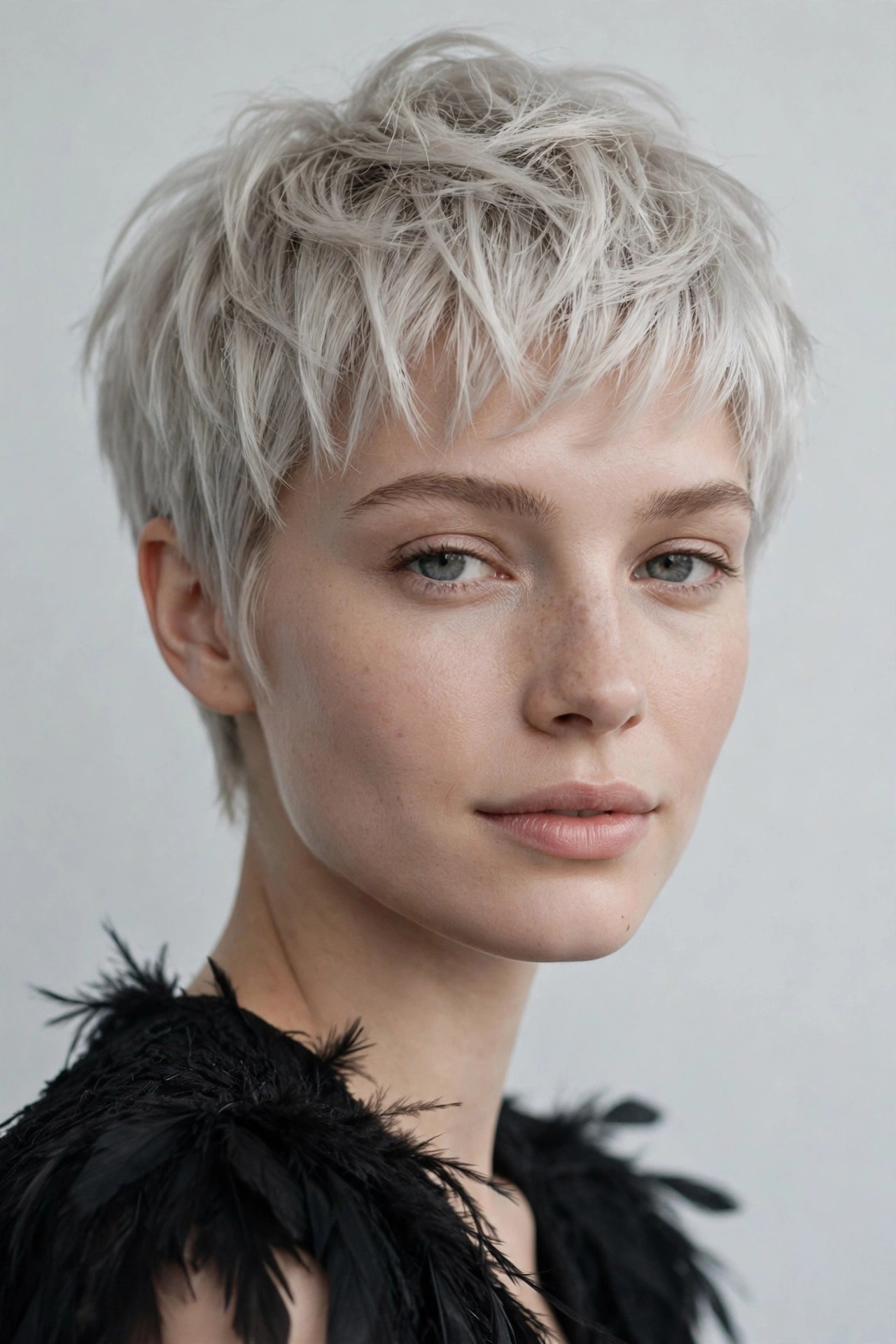 Soft textured pixie haircut