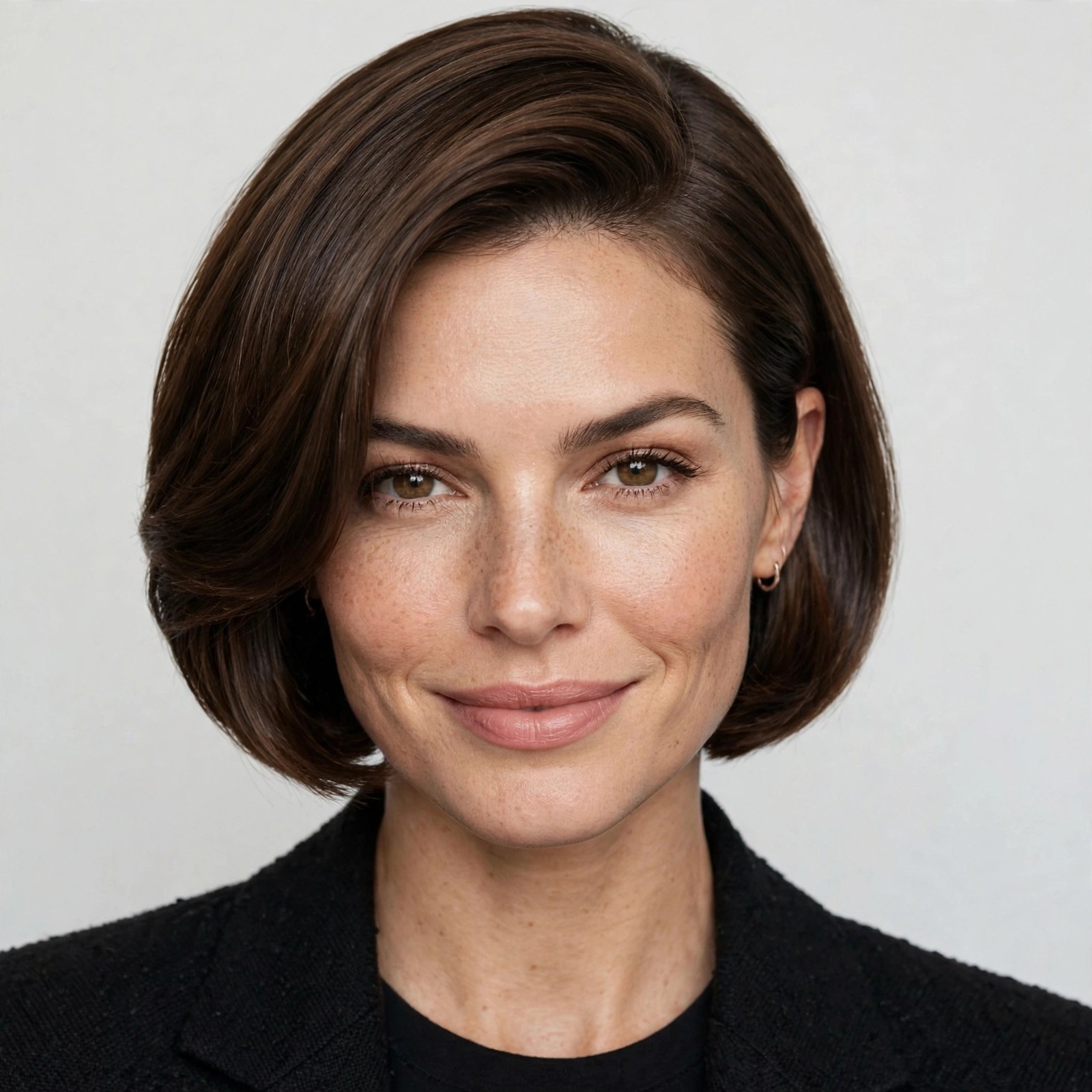 Confident woman with a polished stacked bob